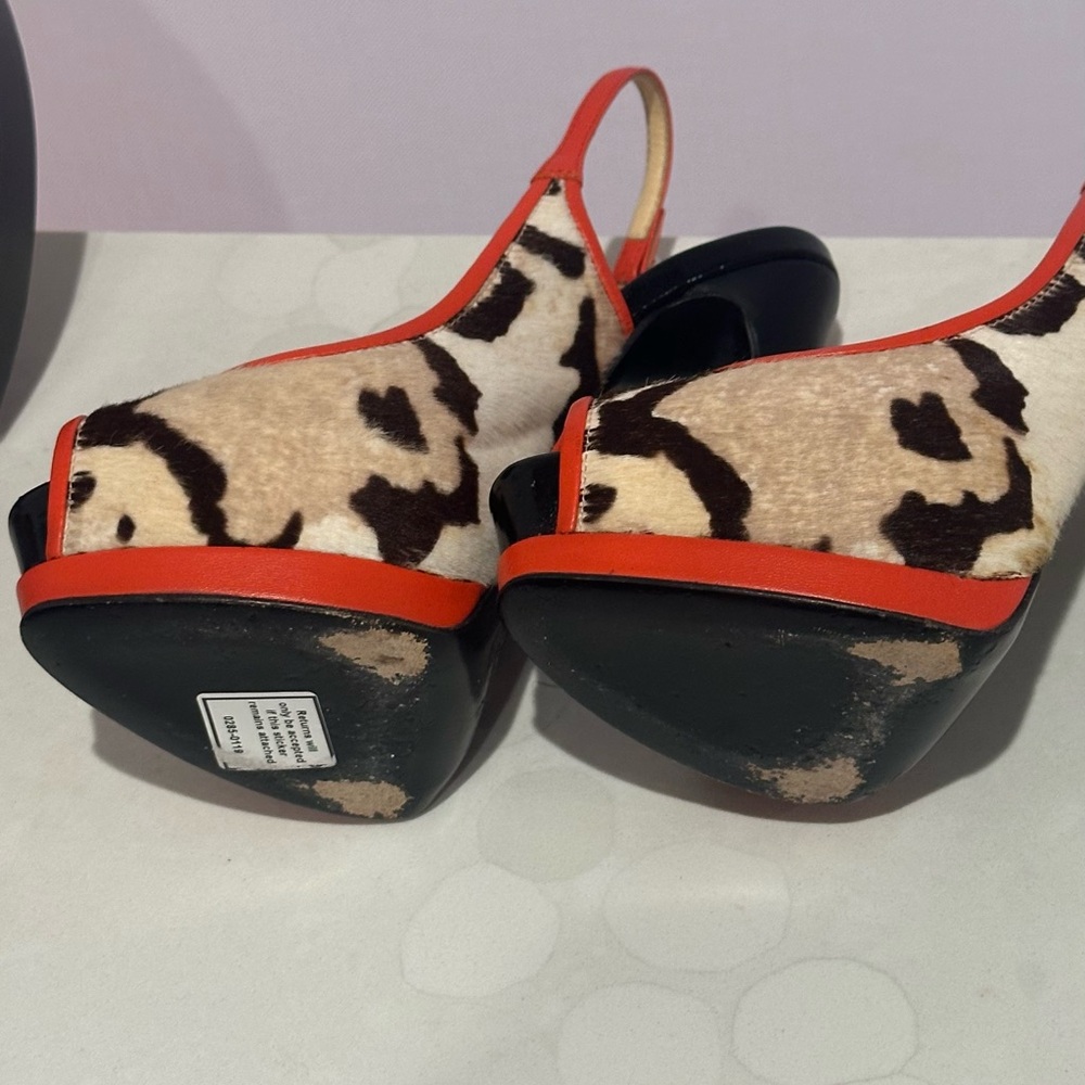 Giuseppe Zanotti Pony Hair Print Heels - Picture 2 of 6